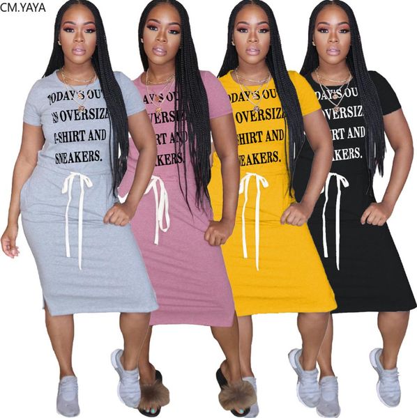 

women dress todays outfit oversized tshirt and sneakers letter print slim short sleeve oneck pocket fashion dress4729161, Gray