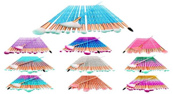 

3d diamond makeup brushes 20pcs makeup brushs sets eyeshadow eyelash lip brush face blender brush powder concealer make up brushes5062927