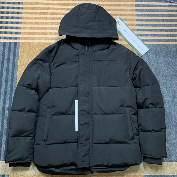 

canadian men's jackets parka winter men homme winter jassen chaquetas parkas outerwear big fur hooded fourrure manteau down jacket coat, Black