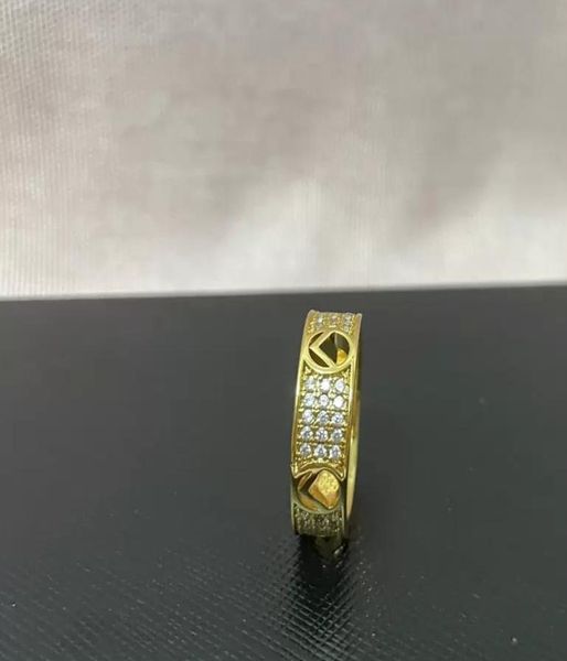 

fashion women gold bracelet designer ring inlay full diamonds luxury jewelry rings engagements8666535, Silver