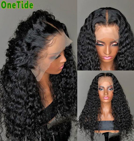 

afro kinky curly human hair wigs for women brazilian lace frontal human hair wig pre plucked deep curly lace closure wig4216169, Black