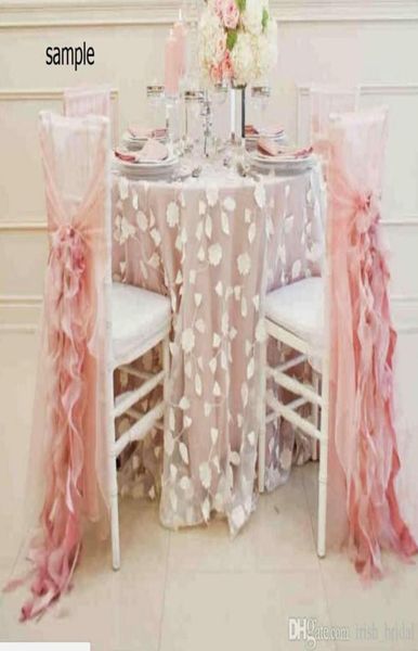 

2015 blush pink chiffon ruffles romantic beautiful chair sash sample g014438408
