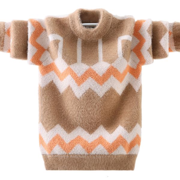 

family matching outfits arrived winter children sweater boy clothes kids baby pullover soft thick knitted fleece wholesales 315year 230821, Blue