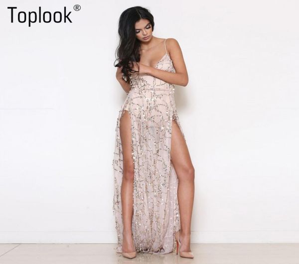 

party dresses whole ook heavy metal long dress sequined fringed women slit dating perspective halter evening vestido7613849, White;black