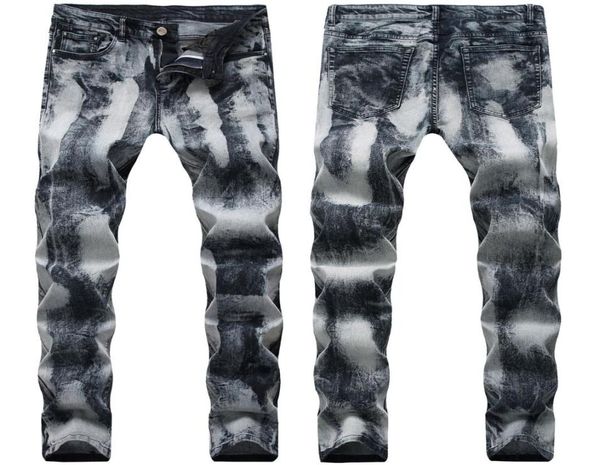 

21 styles mens jeans fold motorcycle pants straight slim fit ripped hole washed fashion trousers pencil pants street4293734, Blue
