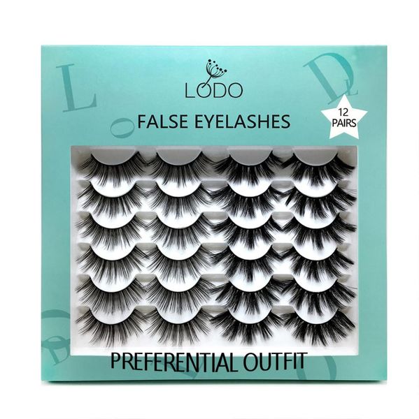 

12pairs 25mm 5d faux mink eyelashes fake lashes long makeup mink lashes eyelash extension false eyelashes makeup3175660