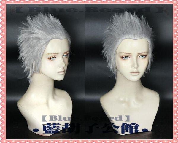 

game devil may cry 5 vergil short silver grey cosplay wig013935104, Golden;silver