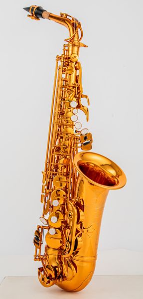 

high alto eb tune saxophone new arrival brass rose gold music instrument e-flat sax with case accessories