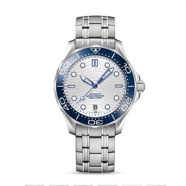 

design 2022 luxury new men automatic mechanical watch silver black blue rose gold ceramic bezel crystal sapphire 8215 movement277a, Slivery;brown