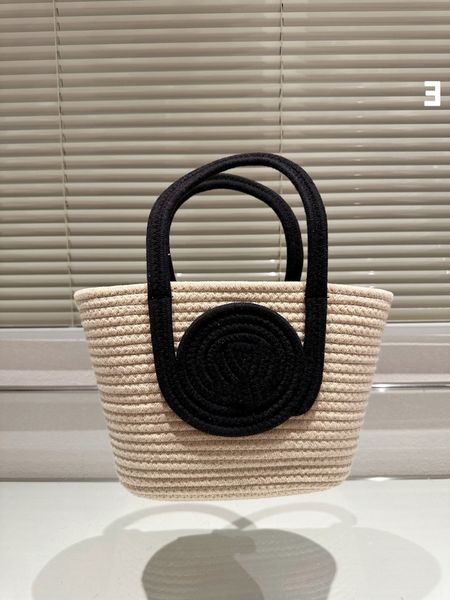 

women's straw bag latest design simple and practical designer women's handbag luxury gold letter crossbody bag casual retro straw