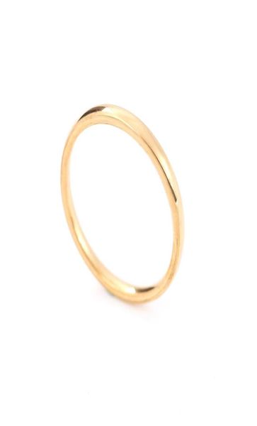 

women rings fashion personality gold ring 2mm curved inner and outer spherical smooth stainless steel allmatch thin ring7141326, Silver