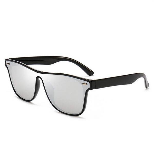 

luxury- fashion blaze sunglasses men women cool flash sun glasses brand designer mirror black frame gafas oculos de sol with cases264w, White;black