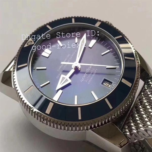 

men's automatic miyota cal 9015 movement watch men blue ceramic bezel date adventure discovery steel sport 60 years gf eta fa232k, Slivery;brown