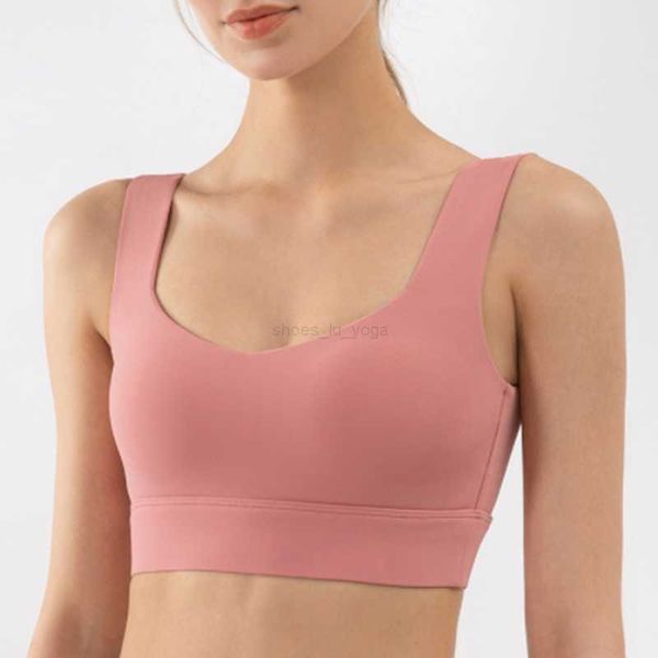 

ll yoga 2022 align lu-07 lu new yoga vest fitness sports shockproof beautiful back anti-sagging high elasticity tight bra yoga wear women