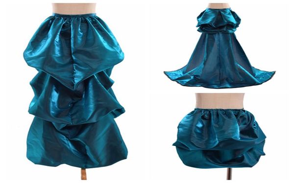 

3 types women bustle train victorian steampunk gothic burlesque overskirt rococo blue bustled gown fast shipment2269862, Silver