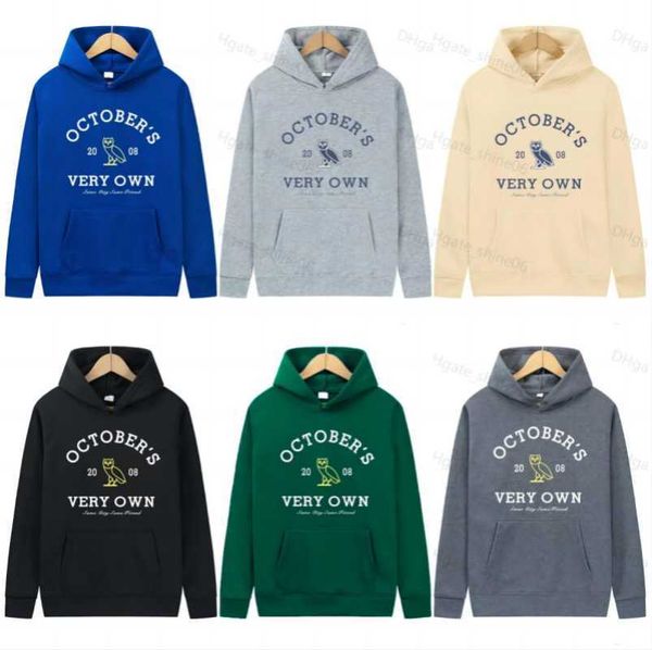 

mens hoodies sweatshirts women autumn ovo hoodie long sleeve patchwork pullover sweatshirts fleece streetwear harajuku hip hop sudaderas hom, Black