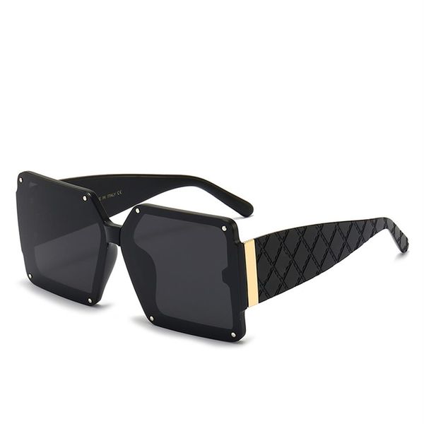 

womens designer sunglasses luxury oversized ladies sun glasses plated square frame brand retro polarized fashion goggle highly qua2974, White;black