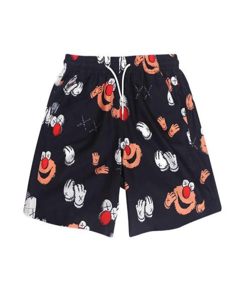

summer mens shorts swimwear cartoon print boys drawstring pants casual vacation surf beach board short pant8134489, White;black