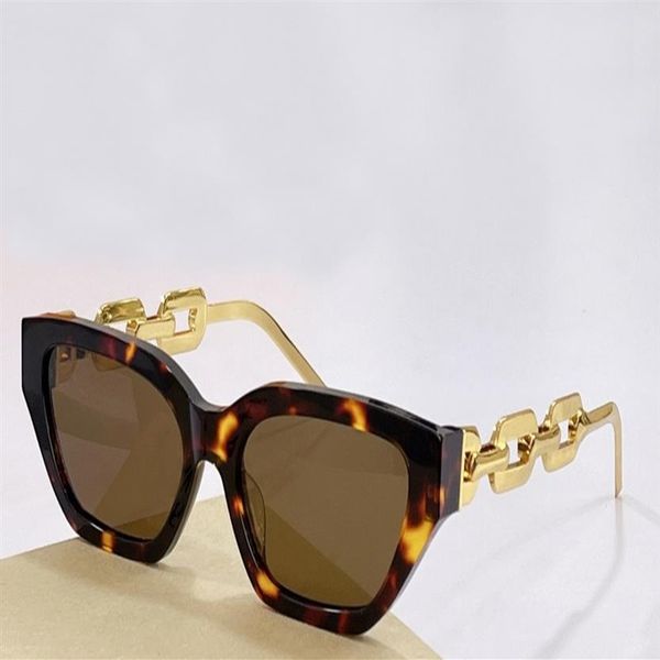 

fashion cat eye sunglasses havana brown lenses chain arm sonnenbrillen women lux sun glasses occhiali da sole firmati uv400 protec215v, White;black
