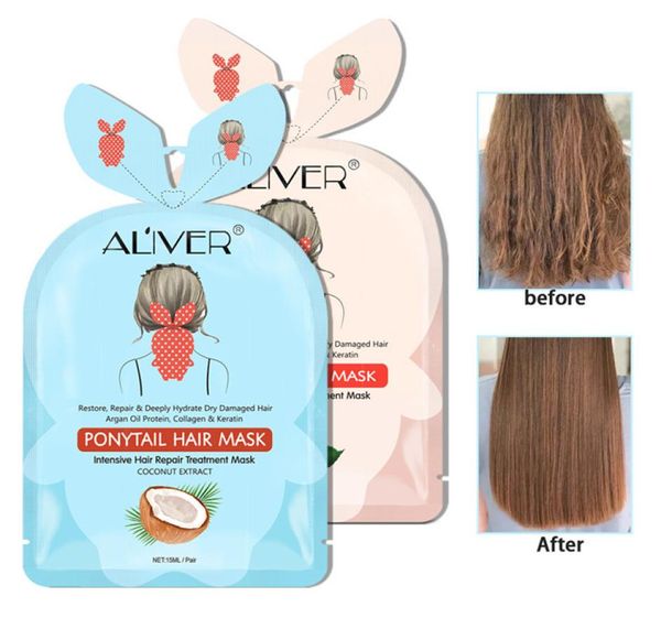 

hair tail mask moisturizing repair dry damaged hydrating hair damaged repair dry improve hair soft smooth shiny 6pcs4390090