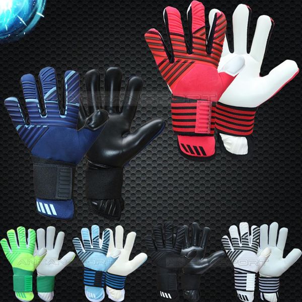 

new model adults latex fabric professional soccer football goalkeeper gloves without fingersave209u, Black