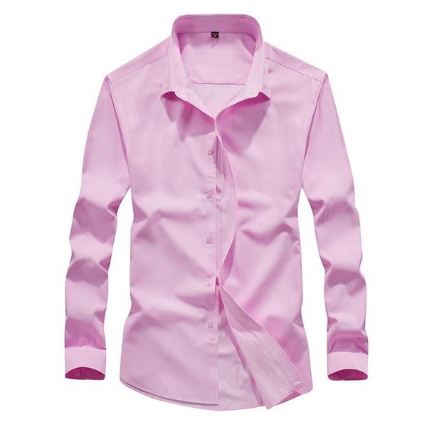 

men's casual shirts men long sleeve shirt solid color business office formal dress plus size 5xl male chemise my185210e, White;black