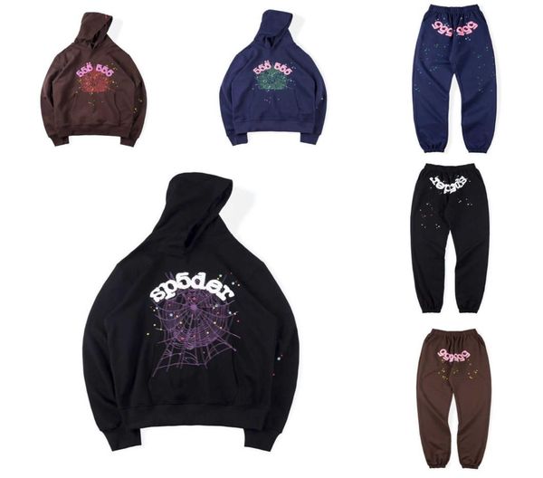 

designer pullover sp5der young thug 555 hoodies spider hoodie senior classic leisure multicolor autumn winter men hooded printing 4471290, Black