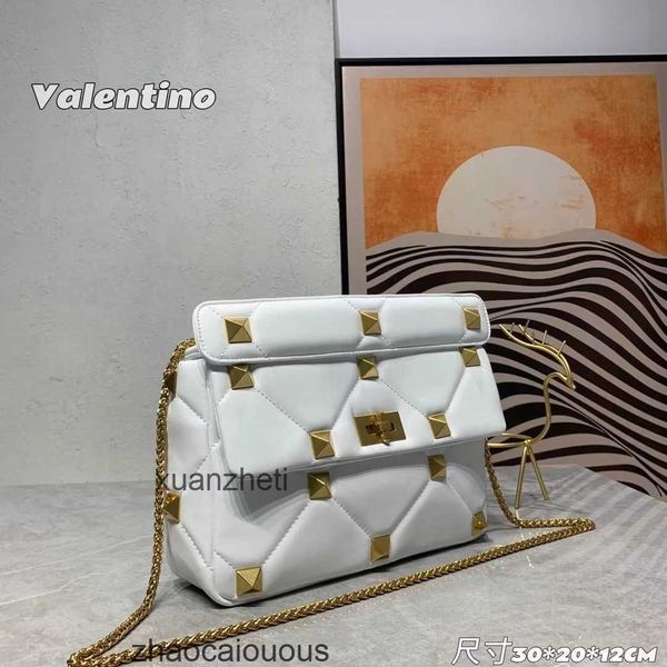 

shoulder handbag luxury rivet portable designer classic women punk bags valantions ladies crossbody new chain ch7g