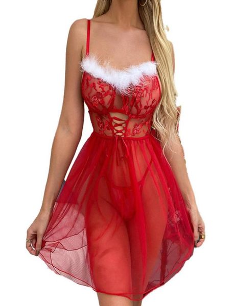

bras set christmas costumes sets women039s fun pajamas women underwear dress cosplay seduction costume red white stitching6032351735, Red;black