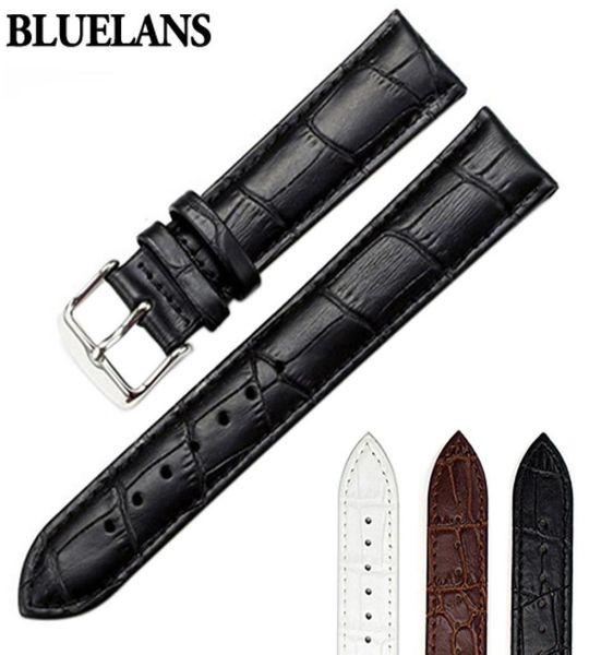 

fashion women039s men039s faux leather watch strap buckle band black brown white4484324
