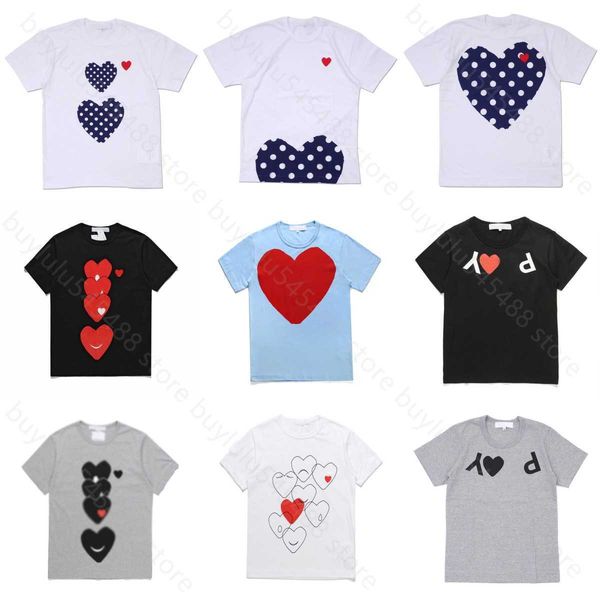 

lu57 men's t-shirts famous designer red love hear tees mens womens fashion play couple casual short sleeve summer t-shirts streetwear h, White;black
