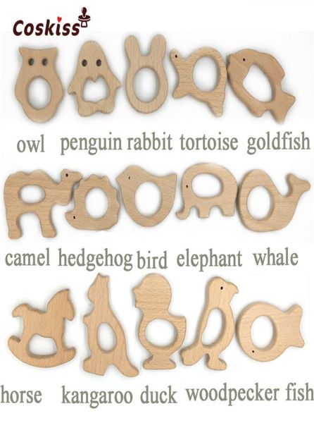 

diy baby teether toys set organic natural beech wooden toy handmade smooth baby wooden animals teether make baby smart ability8927134