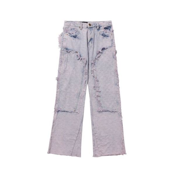 

men's jeans women's tattered patches are fashion brand pants women's fashion loose pants 1x20i04, Black;brown