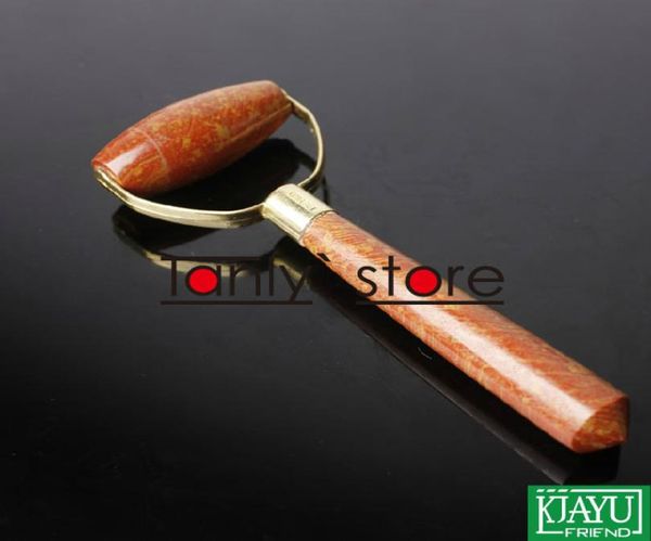 

natural si bian red yellow bian stone body pelma massage roller6453876
