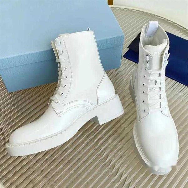 

patchwork canvas boots lace-up vamp rounded women's outdoor shoes luxury designer booties, Black