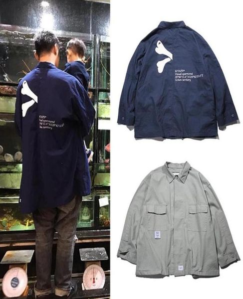 

men039s jackets wtaps 2021 trend bone twopocket windbreaker jacket loose tooling travel outfit29508727887, Black;brown