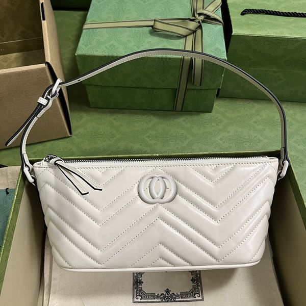 

designer baguette bags luxury shoulder bags 1:1 quality genuine leather lady hobo bags 739166 23cm with box mg021