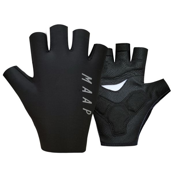 

sports gloves maap cycling reflective breathable road bike men half finger anti slip mtb bicycle glove 230821, Black