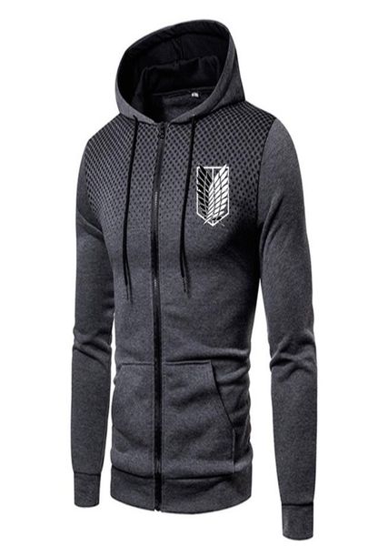 

mens hoodies sweatshirts high street plus velvet digitaprint polka dot mens hoodie attack on titan outdoor street sports zipper sweatshirt 2, Black