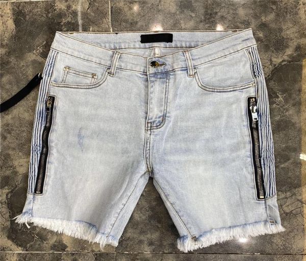 

mens summer cotton amdenim shorts men casual fit slim denim zipper jeans male bermuda midwaist shorts us uk size 29407699233, Blue