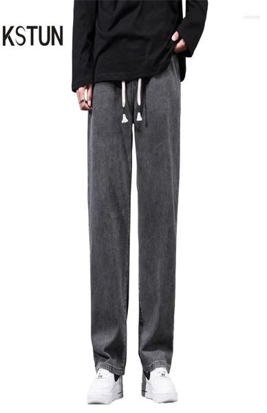 

men039s jeans loose fit men pants wide leg baggy streetwear fashion pockets gray black blue gradiet colors denim trousers homme8806371