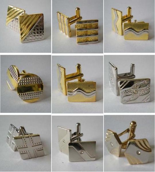 

10 09 mens jewelry latest design men039s cuff link cufflinkscuff button 50pairslot 20682844940, Silver