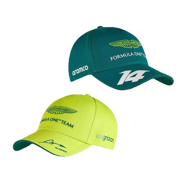 

2023 fashion new style ball caps the new aston martin baseball cap is a popular f1 racing season curved brim cap a900, Blue;gray