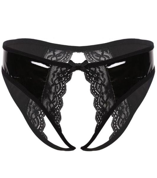 

womens femme open crotch buhole sissy panties leather crotchless lace cheeky hipster briefs exotic lingerie underwear women039s6221426, Black;pink