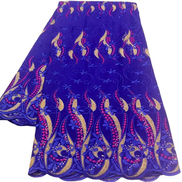 

cotton cloth 5 yards swiss voile lace fabric 5 yards nigerian female rhinestones wedding formal dress birthday party women costume premium q, Black;white