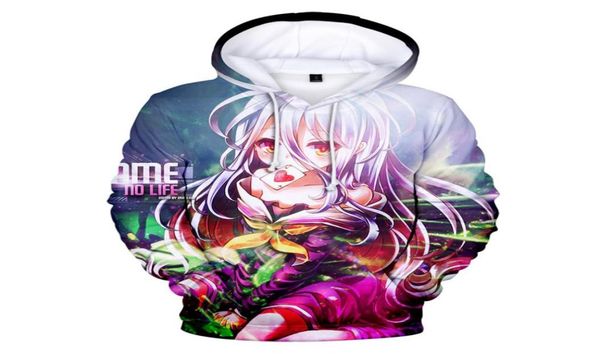 

harajuku kid039s cute no game no life 3d kpop korean casual long sleeve soft hoodies sweatshirts longsleeved anime shirt pullo5624330, Black