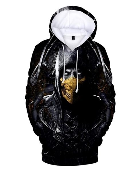 

mortal kombat 11 hoodies men women fashion print harajuku hooded sweatshirt mortal kombat 11game streetwear y2007049967376, Black