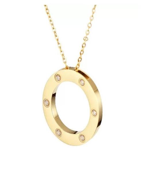 

new fashion titanium steel necklace pendant bijoux for lady design womens party wedding lovers gift jewelry8450987, Silver