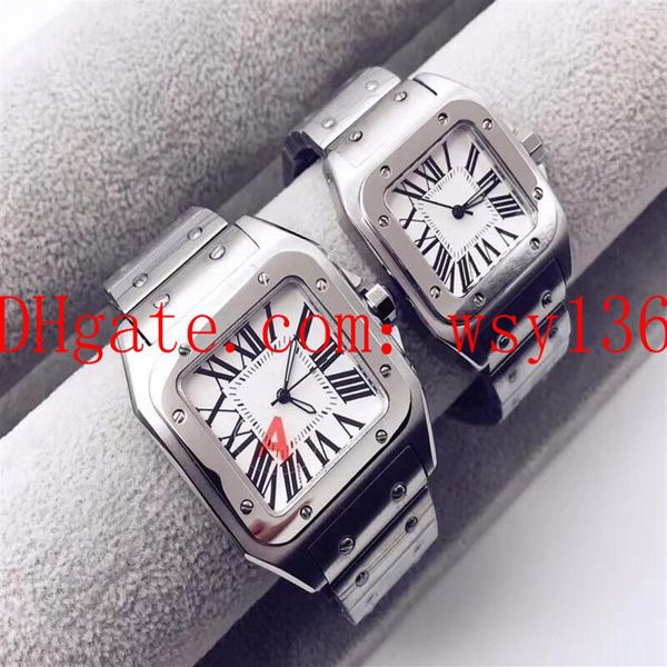 

luxury brand new men's womens lovers wrist watches w200737g stainless steel bracelet mens quartz movement watches287j, Slivery;brown