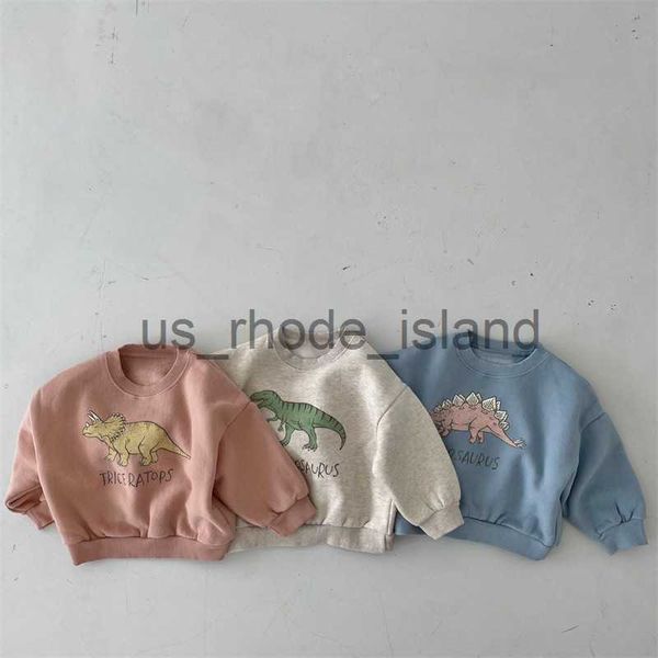 

hoodies sweatshirts autumn kids hoodies cool dinosaur plus fleece children pullover comfortable sweatshirt x0822, Black
